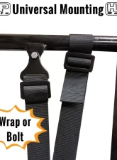 HSP Seats 5 Point Racing Harness 3 In Wide Latch Link Wrap or Bolt Mounting Padded Shoulders Black                                     - SB33LLSFIB-JJHX - Image 2